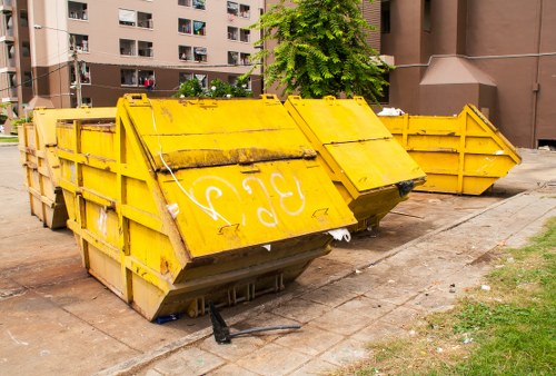 Professional waste clearance team at work